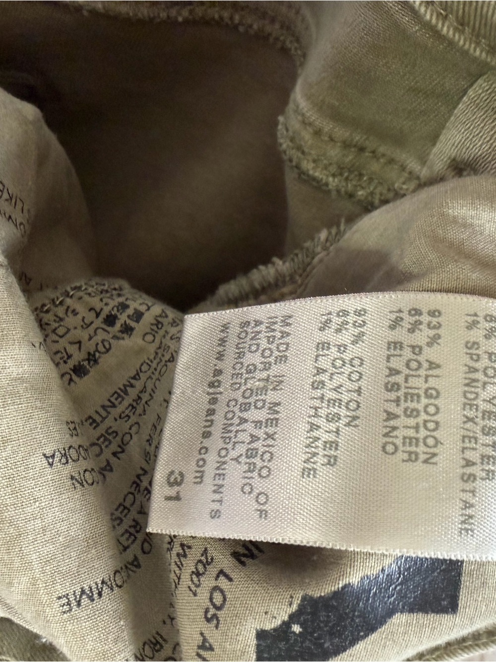 Ag Adriano Goldschmied Saige Wide Leg Cropped Jean High Rise Fit Dusty Sage - Picture 7 of 13